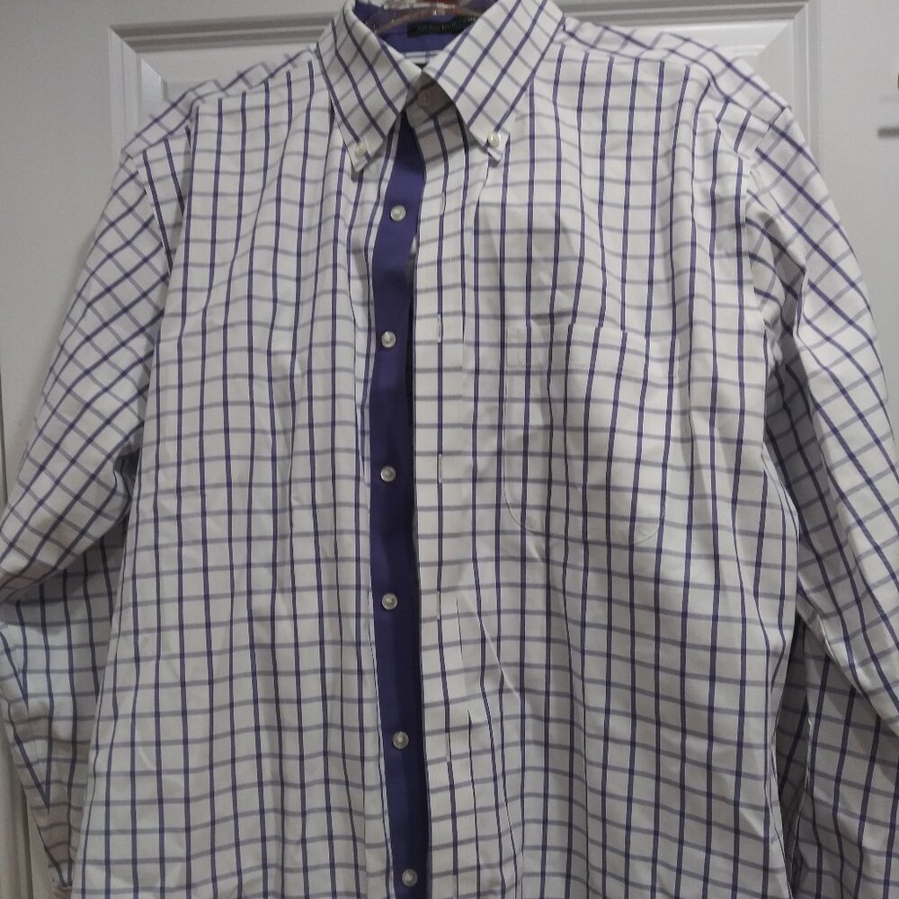 Paul Fredrick 2 color dress shirt Sz 17x33